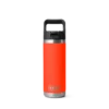 Yeti rambler 18 oz straw cap bottle solar flare