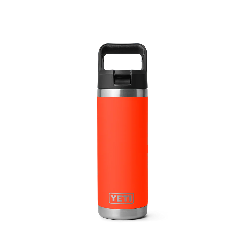 Yeti rambler 18 oz straw cap bottle solar flare