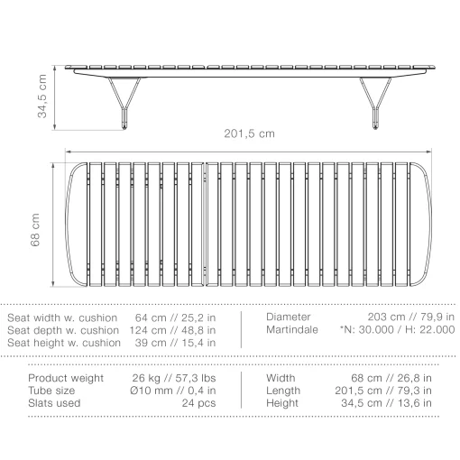 Houe Molo Outdoor Sunlounger Cushion