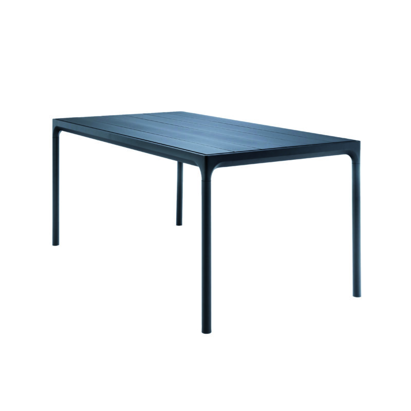 Houe - Four Rectangle Outdoor Dining Table - Black