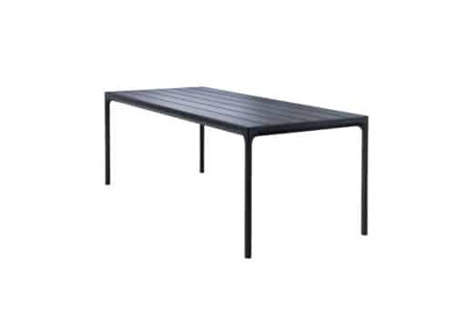 Houe - Four Rectangle Outdoor Dining Table - Black