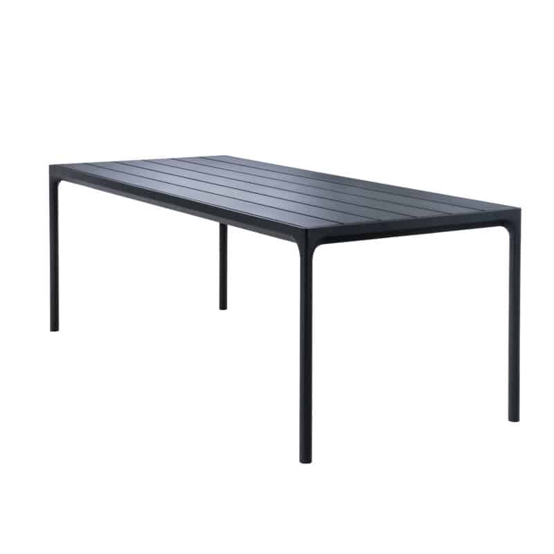 Houe - Four Rectangle Outdoor Dining Table - Black