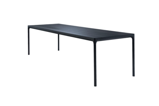 Houe - Four Rectangle Outdoor Dining Table - Black