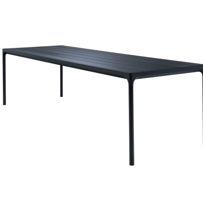 Houe - Four Rectangle Outdoor Dining Table - Black