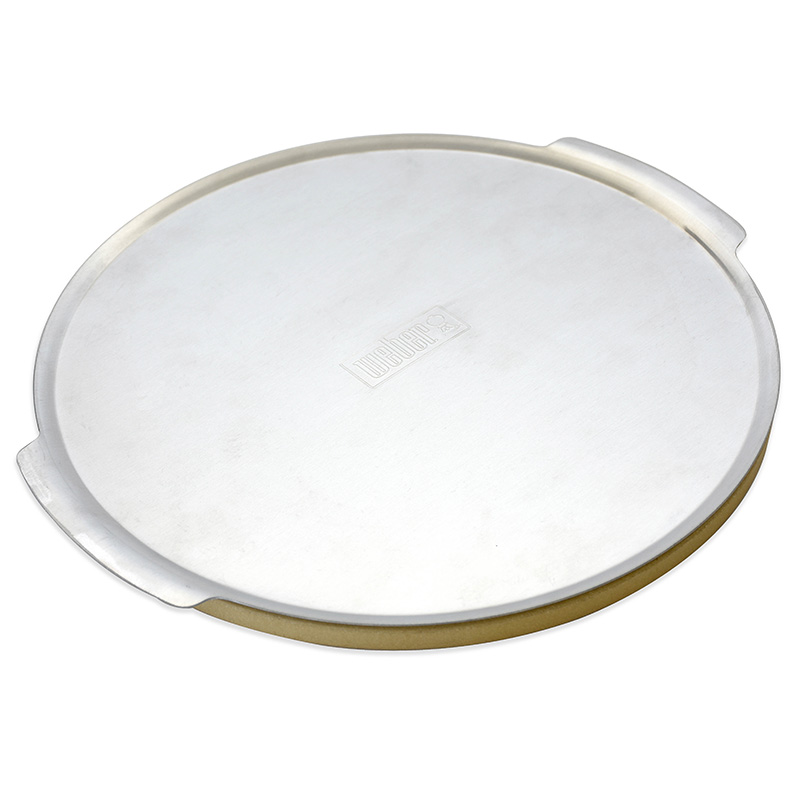 Weber - Q Pizza Stone - Large - With Easy-Serve Pizza Tray (36.5cm)