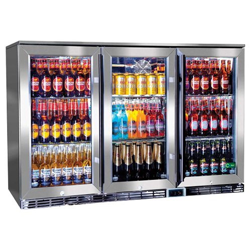 Rhino Gsp Stainless Steel Triple Door Alfresco Glass Bar Rhino Gsp Stainless Steel Triple Door Alfresco Glass Bar Fridge With Ip34 Rating Low E 330l 865mmh