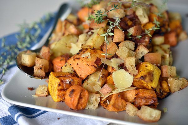Winter Roast Vegetables with Pancetta Crumb