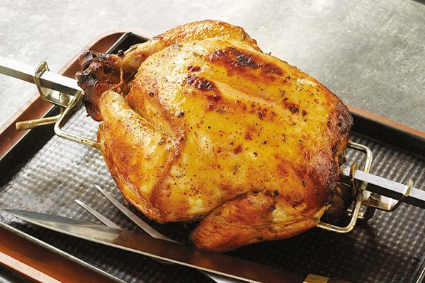 Rotisserie Buttermilk Chicken with Apricot Glaze