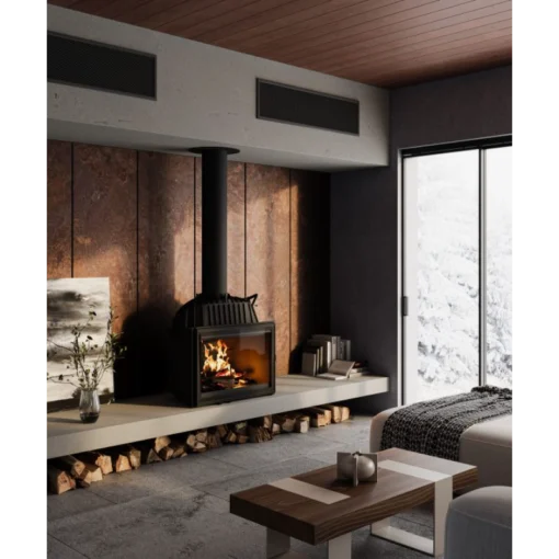 Dovre - Wood Heater - Cast Iron - 2180CBS - Black - 9.6kW - up to 300m2 - Image 4