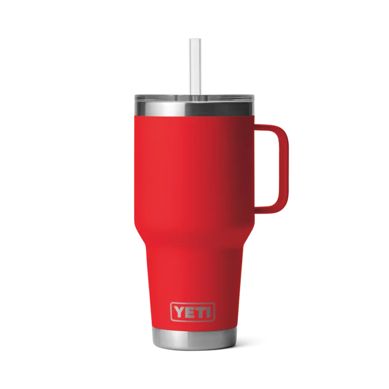 Yeti Rambler 35 oz Straw Mug Rescue Red