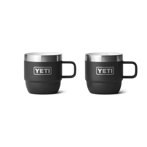 Yeti Rambler 6 oz stackable mugs 2 pack Black