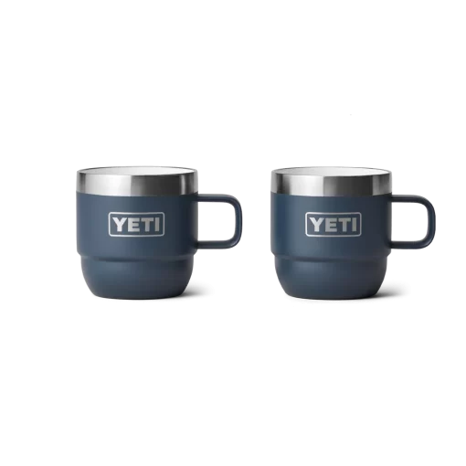 Yeti Rambler 6 oz stackable mugs 2 pack Navy