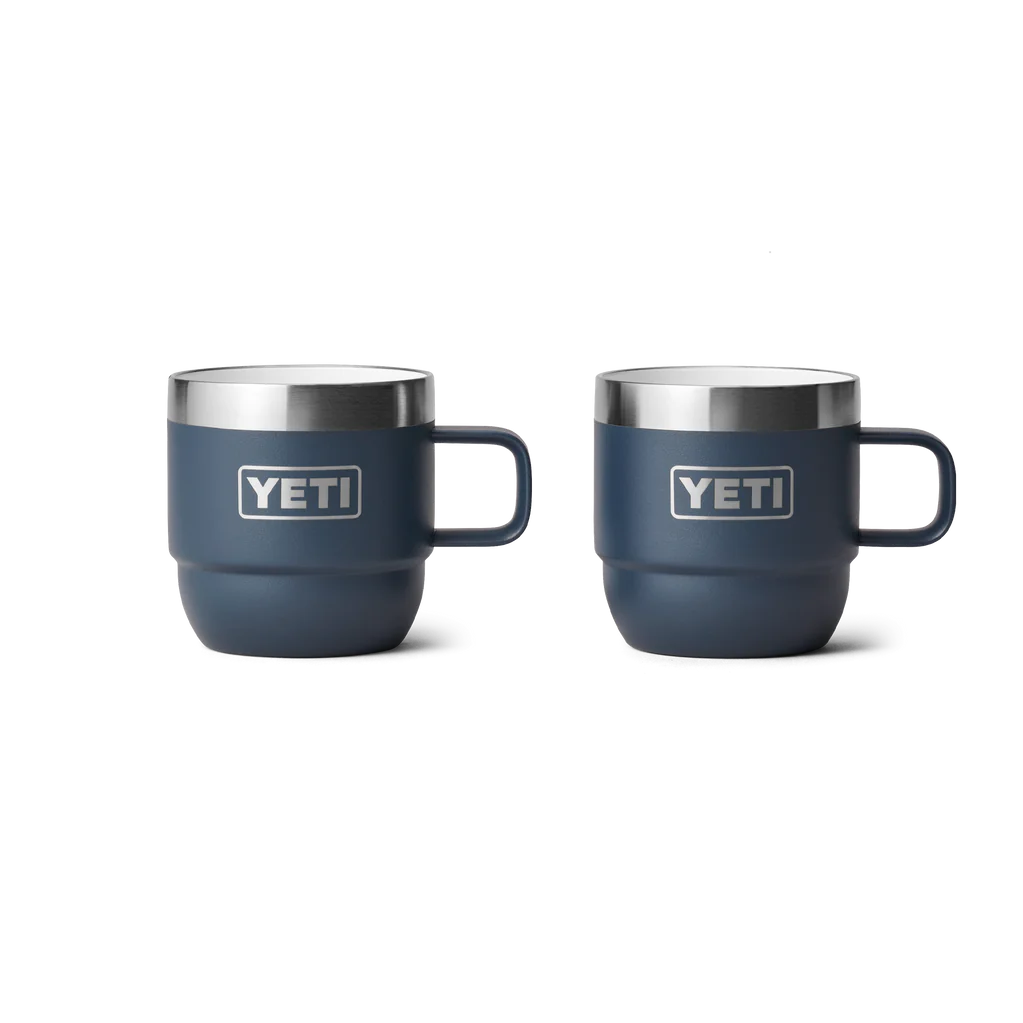 Yeti Rambler 6 oz stackable mugs 2 pack Navy