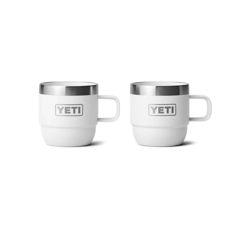 Yeti Rambler 6 oz stackable mugs 2 pack White