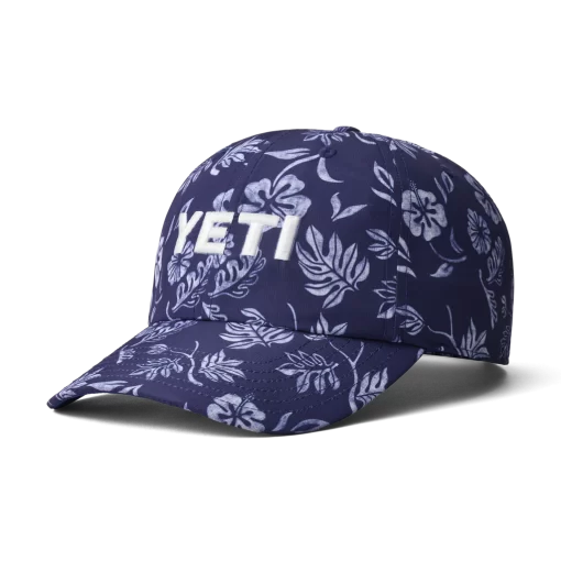 Yeti Baseball Cap Floral Print Navy