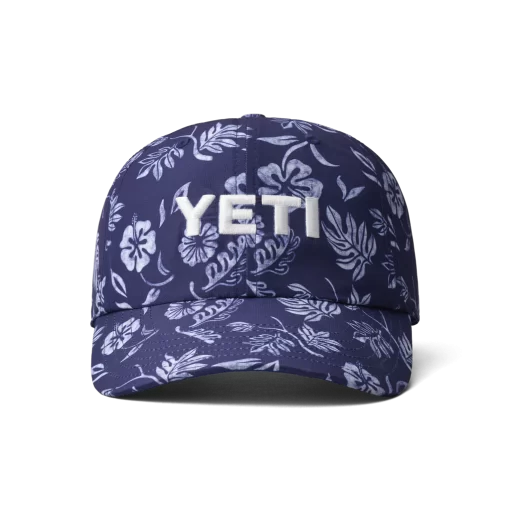 Yeti Baseball Cap Floral Print Navy