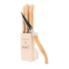 Andre Verdier - Steak Knife Set 6 Piece in Block - Olive Wood