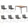 Houe - Four 210 Bamboo/Black & Click 7 Piece Dining