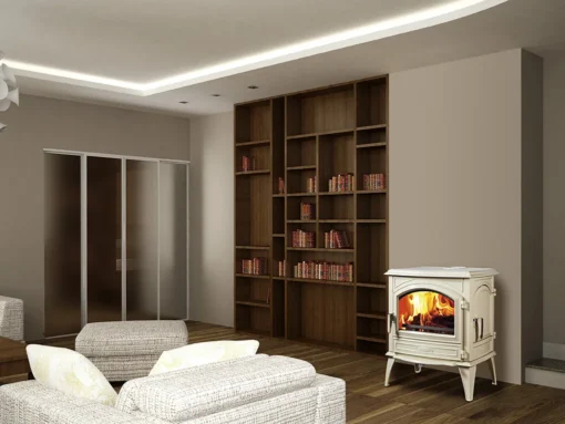 Dovre - Wood Heater - Free Standing - 760WDE - Cream (Enamelled) - 9.5kW - up to 240m2 - Image 3