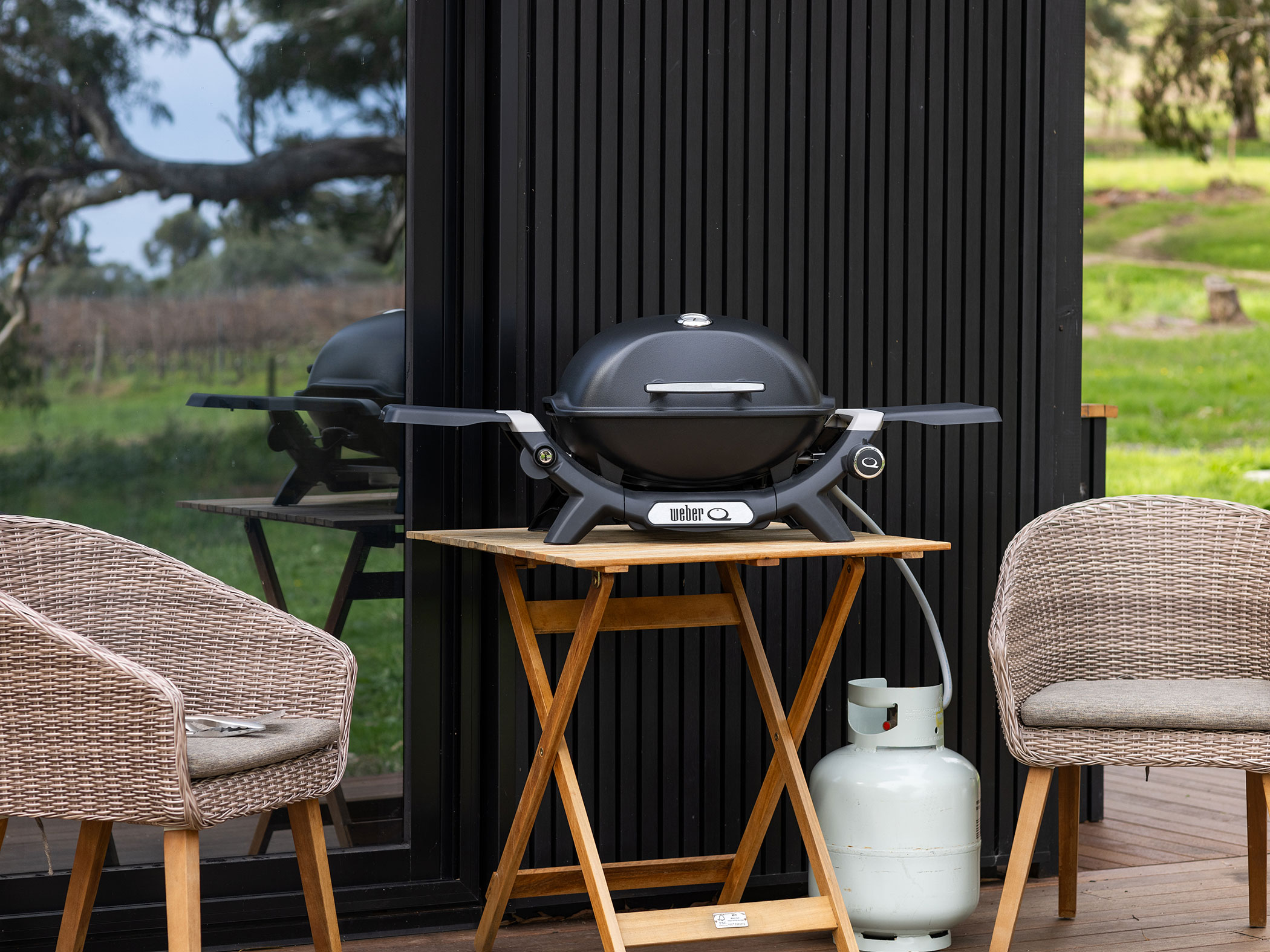 Black weber baby q 2025