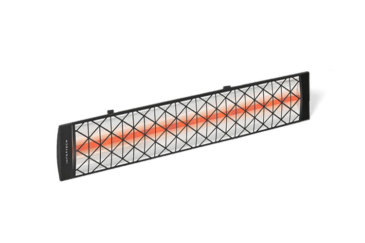 Infratech - C Series - Single Element - 2500w Radiant Heater - Black w/ Contemporary Fascia