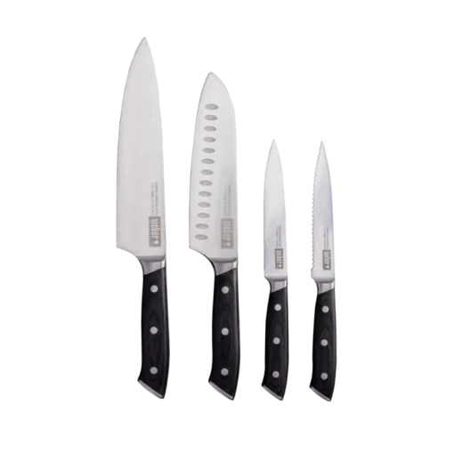 Weber - Everyday Knife Set - 4pce Chef, Santoku, Utility, Serrated Utility