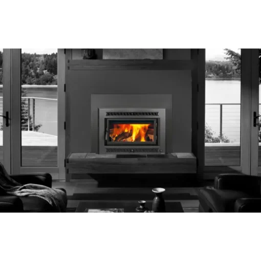 Lopi - Flush Wood - Medium - Inbuilt Wood Heater with NextGen Firebox - Including Fan & Cypress Black Face - Image 5
