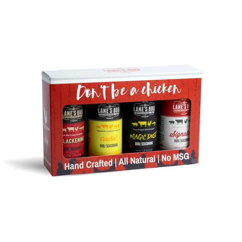 Lanes BBQ Don't Be A Chicken 4 Rub Gift Set