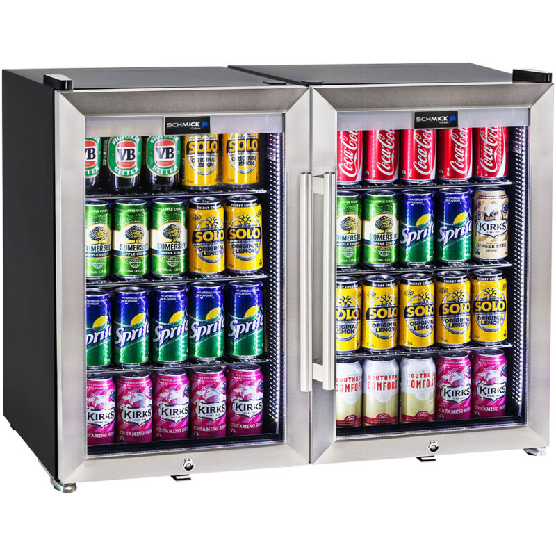 Schmick - Tropical Triple Glazed Outdoor 2 Glass Door Alfresco Bar Fridge - 140Litre