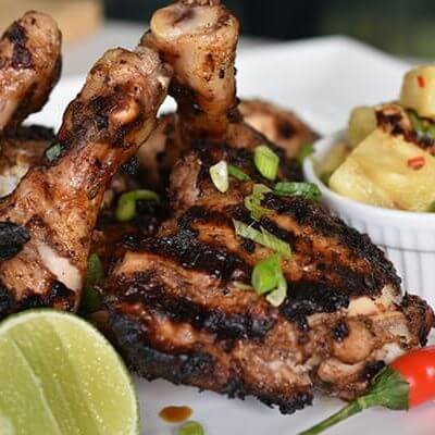 alt="Jamaican-Jerk-Chicken-and-Barbecued-Pineapple-Salsa"