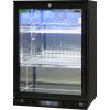 Rhino Glass Door Commercial Pub Fridge Black Left Hinged