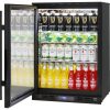 Rhino Glass Door Commercial Pub Fridge Black Left Hinged