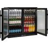 Rhino Under Bench Black 2 Door Commercial Alfresco Bar Fridge
