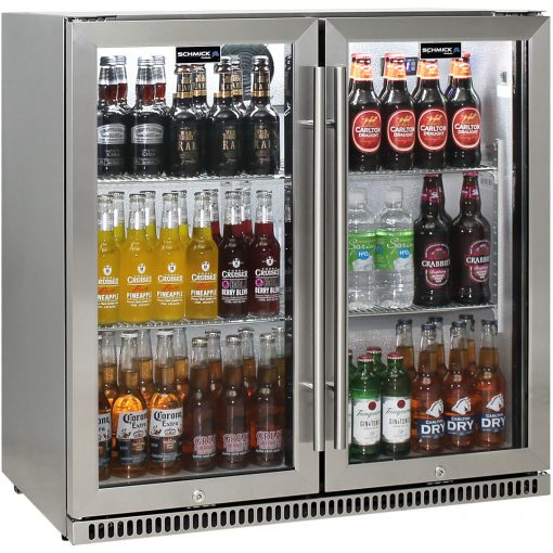 Schmick Stainless Bar Fridge 2 Door SK190-SS