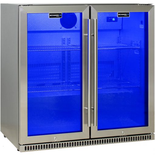 Schmick Stainless Bar Fridge 2 Door SK190-SS