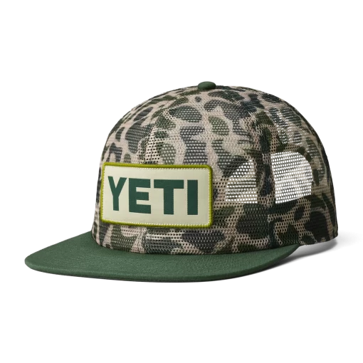 Yeti Mid Pro Flat Brim Mesh Hat Camo Green