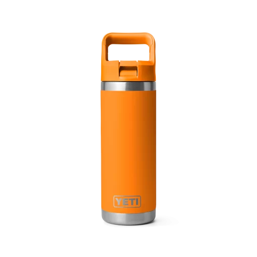 Yeti 18 oz Bottle with Colour Matched Straw Cap King Crab Orange