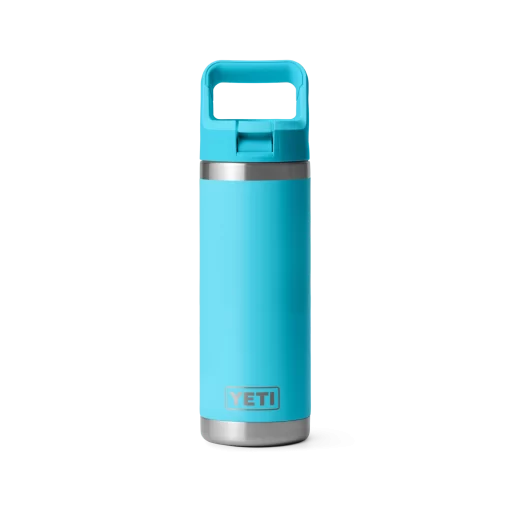 Yeti 18 oz Bottle with Colour Matched Straw Cap Reef Blue
