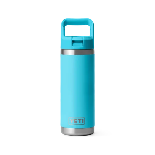 Yeti 18 oz Bottle with Colour Matched Straw Cap Reef Blue