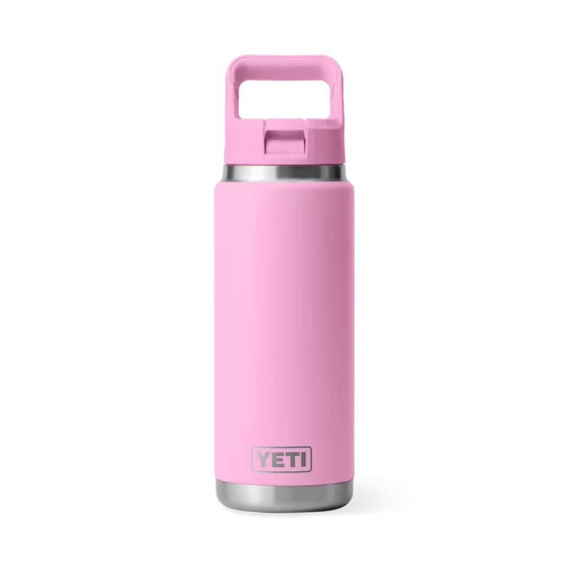Yeti Rambler 26 oz Bottle With Straw Cap Power Pink