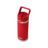 Yeti Rambler 18 oz Straw Bottle Rescue Red