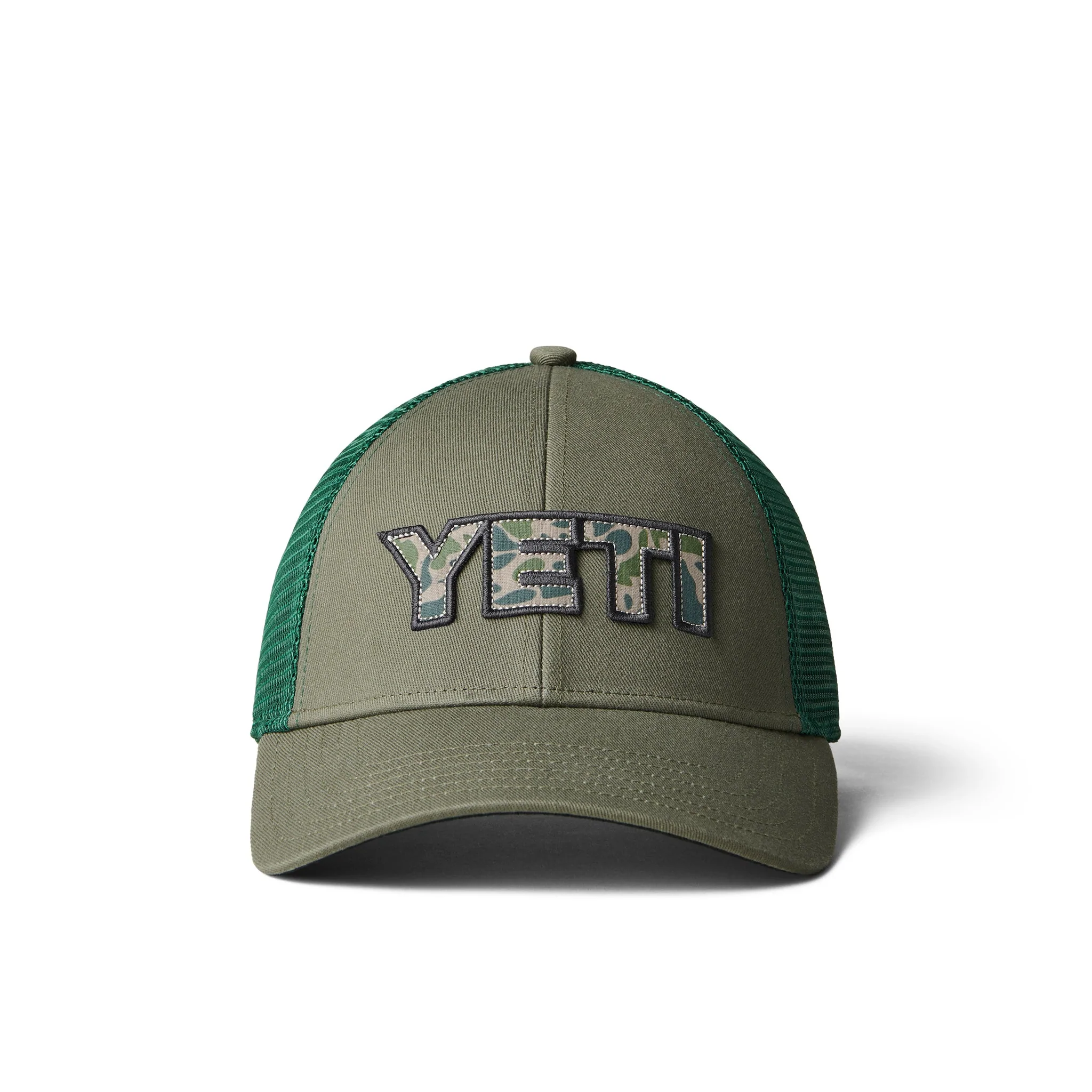 Yeti - Camo Logo Badge Trucker Hat - Olive 1