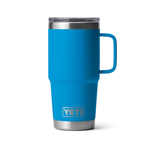 Yeti Rambler 20 oz Travel Mug with Stronghold Lid Big Wave Blue