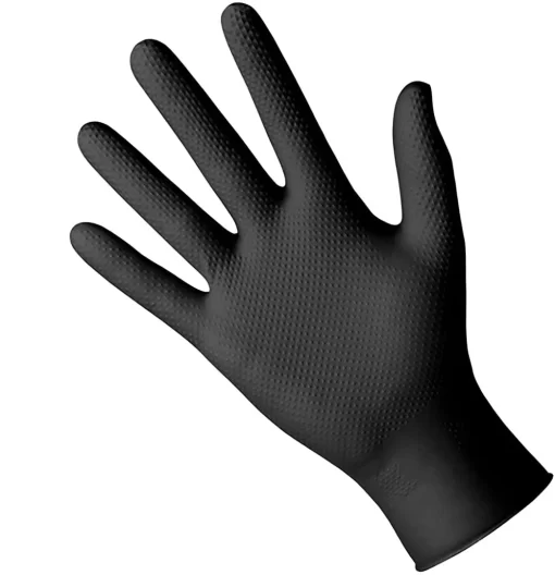 Outdoor Magic BBQ Black Nitrile Gloves 100 Pack